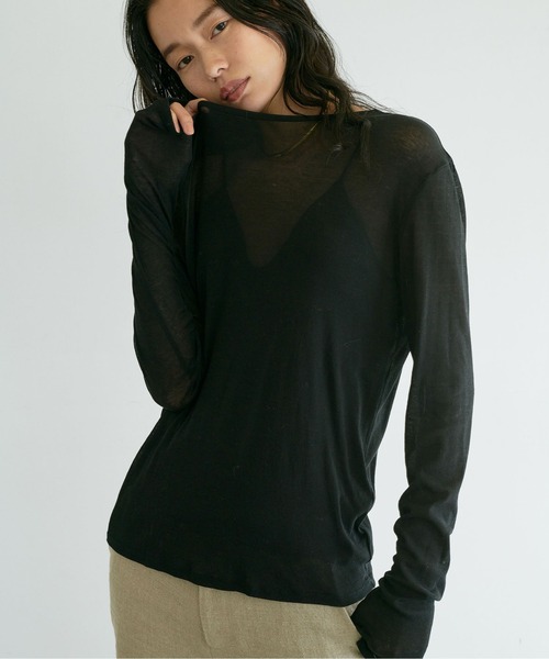 「GALLARDAGALANTE」 「La nature linge」長袖カットソー FREE ブラック レディース GALLARDAGALANTE tシャツ 「La nature linge」NEWロングスリーブ