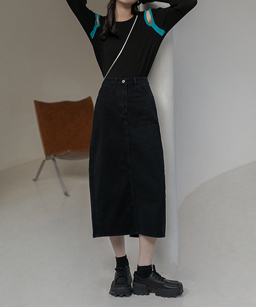 c.u.l(シーユーエル)の「配色デザイン リブカットソー culw374(Tシャツ/カットソー・レディース・グリーン/ホワイト/ブラック・FREE)」の16枚目の写真