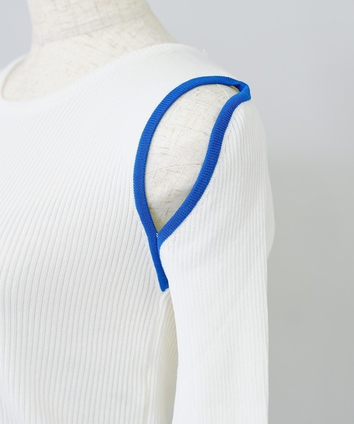 c.u.l(シーユーエル)の「配色デザイン リブカットソー culw374(Tシャツ/カットソー・レディース・グリーン/ホワイト/ブラック・FREE)」の21枚目の写真