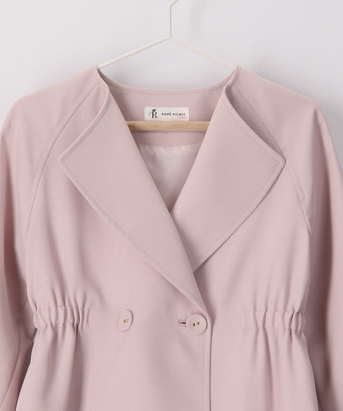 ROPE' PICNIC(ロペピクニック)の「【KIDS】UVカット/ノーカラートレンチコート/リンクコーデ(トレンチコート・キッズ・ピンク/ベージュ・130/140/120/150)」の14枚目の写真