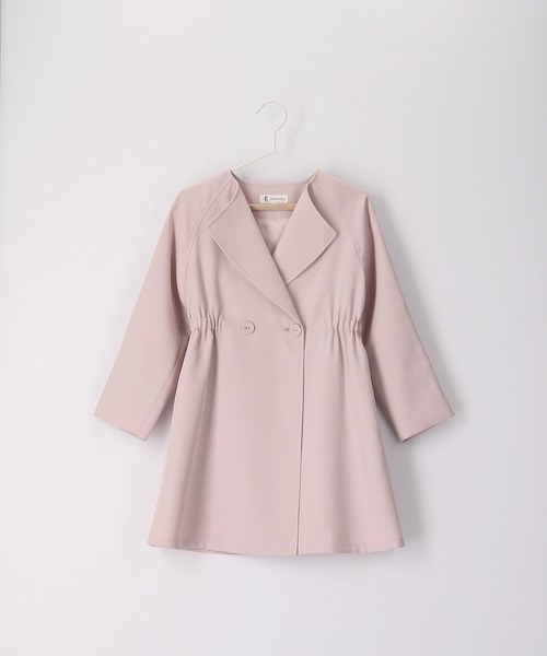 ROPE' PICNIC(ロペピクニック)の「【KIDS】UVカット/ノーカラートレンチコート/リンクコーデ(トレンチコート・キッズ・ピンク/ベージュ・130/140/120/150)」の6枚目の写真