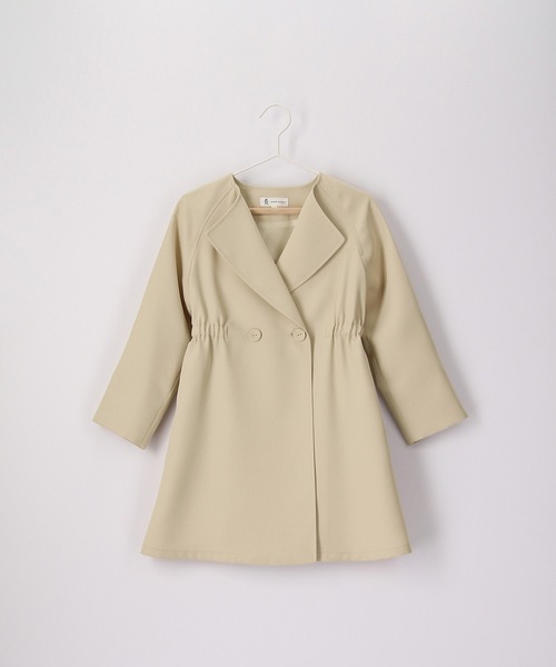 ROPE' PICNIC(ロペピクニック)の「【KIDS】UVカット/ノーカラートレンチコート/リンクコーデ(トレンチコート・キッズ・ピンク/ベージュ・130/140/120/150)」の10枚目の写真