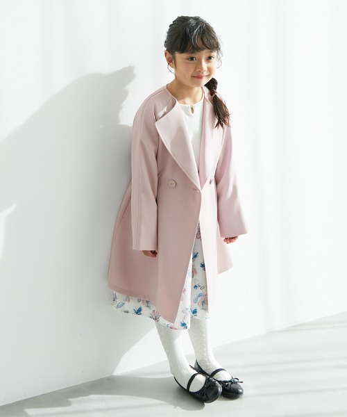 ROPE' PICNIC(ロペピクニック)の「【KIDS】UVカット/ノーカラートレンチコート/リンクコーデ(トレンチコート・キッズ・ピンク/ベージュ・130/140/120/150)」の16枚目の写真
