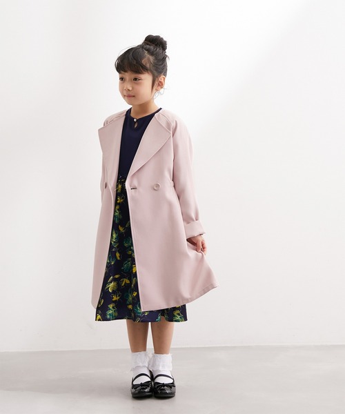 ROPE' PICNIC(ロペピクニック)の「【KIDS】UVカット/ノーカラートレンチコート/リンクコーデ(トレンチコート・キッズ・ピンク/ベージュ・130/140/120/150)」の19枚目の写真