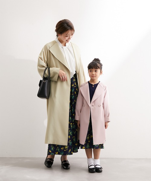 ROPE' PICNIC(ロペピクニック)の「【KIDS】UVカット/ノーカラートレンチコート/リンクコーデ(トレンチコート・キッズ・ピンク/ベージュ・130/140/120/150)」の20枚目の写真