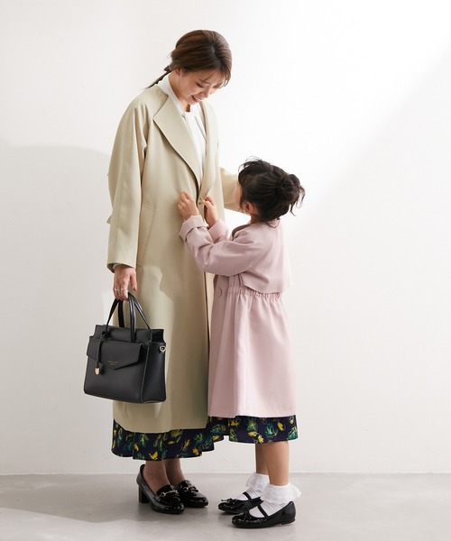 ROPE' PICNIC(ロペピクニック)の「【KIDS】UVカット/ノーカラートレンチコート/リンクコーデ(トレンチコート・キッズ・ピンク/ベージュ・130/140/120/150)」の21枚目の写真