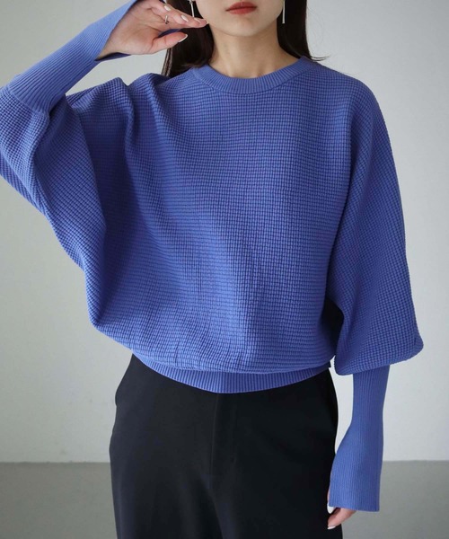 cheriella(シェリエラ)の「【cheriella】WEB限定スウェットライクドルマンニット(ニット/セーター・レディース・ライトグレー/ピンク/グリーン/ブラック/ブルー・M)」の6枚目の写真