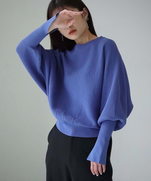 cheriella(シェリエラ)の「【cheriella】WEB限定スウェットライクドルマンニット(ニット/セーター・レディース・ライトグレー/ピンク/グリーン/ブラック/ブルー・M)」の7枚目の写真