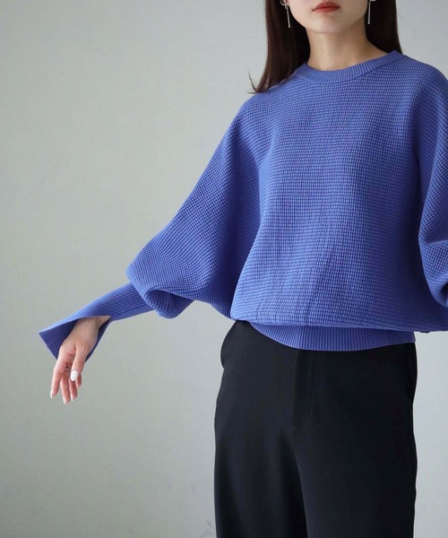 cheriella(シェリエラ)の「【cheriella】WEB限定スウェットライクドルマンニット(ニット/セーター・レディース・ライトグレー/ピンク/グリーン/ブラック/ブルー・M)」の8枚目の写真