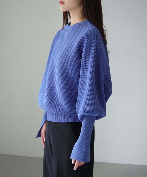 cheriella(シェリエラ)の「【cheriella】WEB限定スウェットライクドルマンニット(ニット/セーター・レディース・ライトグレー/ピンク/グリーン/ブラック/ブルー・M)」の9枚目の写真