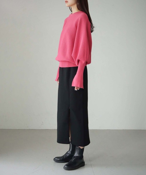 cheriella(シェリエラ)の「【cheriella】WEB限定スウェットライクドルマンニット(ニット/セーター・レディース・ライトグレー/ピンク/グリーン/ブラック/ブルー・M)」の17枚目の写真