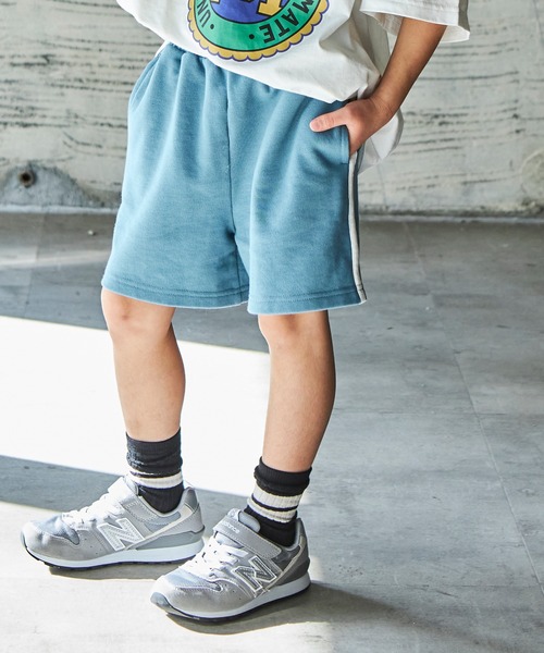 PAIRMANON STREET(ペアマノンストリート)の「【PAIRMANON STREET】【サラッとスウェット】デザインショートパンツ(その他パンツ・キッズ・ブラック/イエロー/ブルー/グリーン/モカ/レオパード/ブラック系その他3/ブラック系その他7/ブルー系その他5・90/100/110/120/130/140/150)」の6枚目の写真