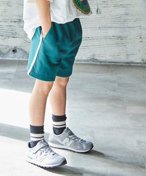 PAIRMANON STREET(ペアマノンストリート)の「【PAIRMANON STREET】【サラッとスウェット】デザインショートパンツ(その他パンツ・キッズ・ブラック/イエロー/ブルー/グリーン/モカ/レオパード/ブラック系その他3/ブラック系その他7/ブルー系その他5・90/100/110/120/130/140/150)」の5枚目の写真