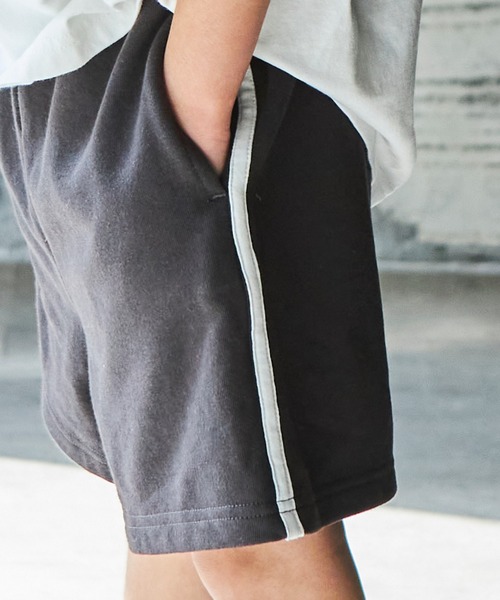 PAIRMANON STREET(ペアマノンストリート)の「【PAIRMANON STREET】【サラッとスウェット】デザインショートパンツ(その他パンツ・キッズ・ブラック/イエロー/ブルー/グリーン/モカ/レオパード/ブラック系その他3/ブラック系その他7/ブルー系その他5・90/100/110/120/130/140/150)」の16枚目の写真