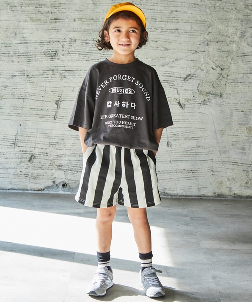 PAIRMANON STREET(ペアマノンストリート)の「【PAIRMANON STREET】【サラッとスウェット】デザインショートパンツ(その他パンツ・キッズ・ブラック/イエロー/ブルー/グリーン/モカ/レオパード/ブラック系その他3/ブラック系その他7/ブルー系その他5・90/100/110/120/130/140/150)」の10枚目の写真