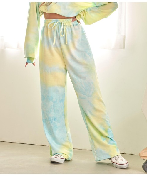 anap mimpi(アナップミンピ)の「タイダイミニ裏毛モチモチワイドラフパンツ(その他パンツ・レディース・パープル/ピンク/イエロー・FREE)」の3枚目の写真