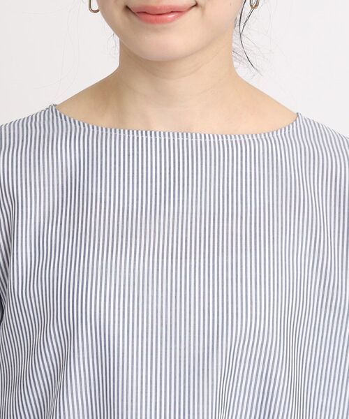 DRESKIP（ドレスキップ）の「◆【ワンポイントリボンで女性らしく】先染め袖リボン9分袖ブラウス（シャツ/ブラウス・レディース・グリーン系その他4/ホワイト系4/ネイビー系2/ピンク系/ピンク系7/オフホワイト・02/04/03）」の19枚目の写真