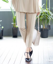 【洗える】ドロストテーパードパンツ