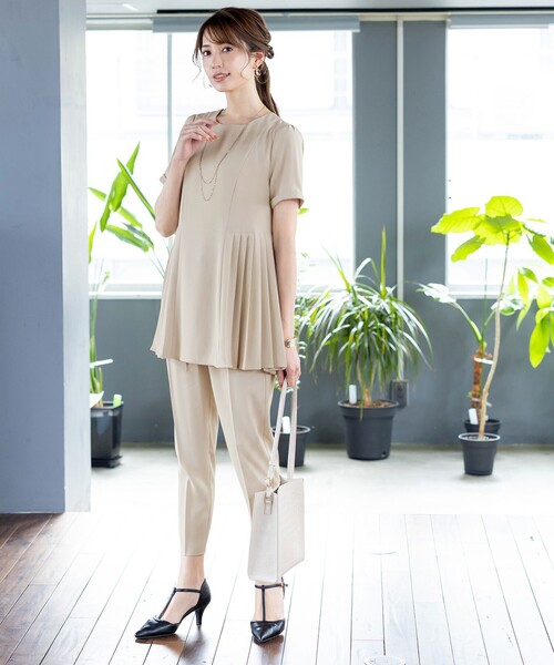 Tiaclasse(ティアクラッセ)の「【洗える】ドロストテーパードパンツ(その他パンツ・レディース・グリーン/ベージュ/ネイビー/ブラック・XXL/XL)」の20枚目の写真
