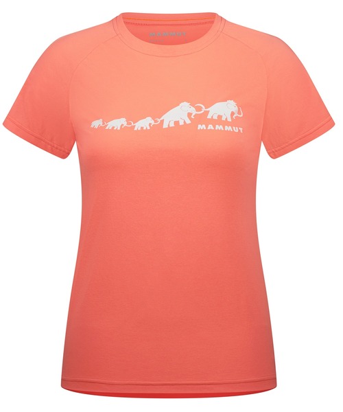 Mammut(マムート)の「QD ロゴ プリント Tシャツ AF ウィメン / QD Logo Print T-Shirt AF Women / 速乾(Tシャツ/カットソー・レディース・サーモンピンク/ブルー・SMALL/MEDIUM/LARGE)」の2枚目の写真