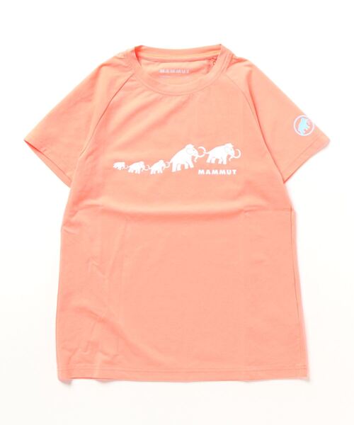 Mammut(マムート)の「QD ロゴ プリント Tシャツ AF ウィメン / QD Logo Print T-Shirt AF Women / 速乾(Tシャツ/カットソー・レディース・サーモンピンク/ブルー・SMALL/MEDIUM/LARGE)」の6枚目の写真