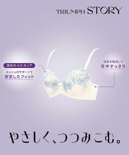 TRIUMPH（トリンプ）の「トリンプストーリー578 ブラジャー(パッドなし)【Cカップ】TR578 WHP（ブラジャー・レディース・ピンク/ホワイト/ブルー・C75/C85/C80/C70）」の14枚目の写真