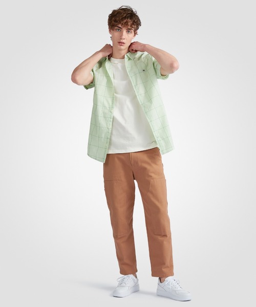 tommy jeans(トミー ジーンズ)の「ショートスリーブチェックシャツ(シャツ/ブラウス・メンズ・ホワイト/ライトグリーン・LARGE/MEDIUM/SMALL/X-LARGE)」の5枚目の写真