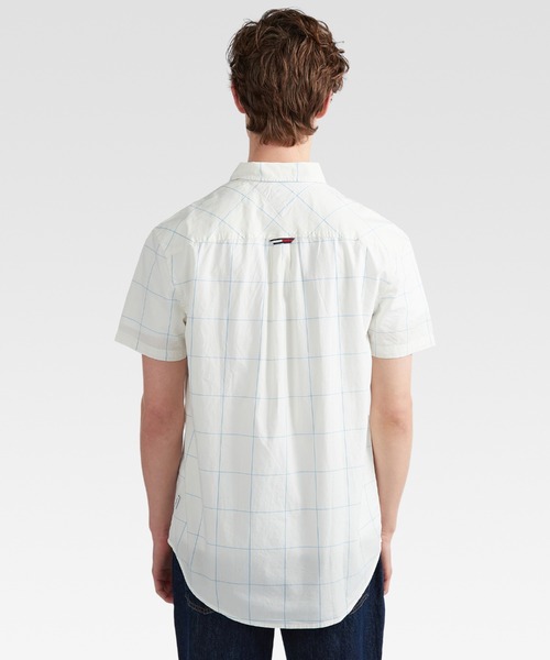 tommy jeans(トミー ジーンズ)の「ショートスリーブチェックシャツ(シャツ/ブラウス・メンズ・ホワイト/ライトグリーン・LARGE/MEDIUM/SMALL/X-LARGE)」の7枚目の写真