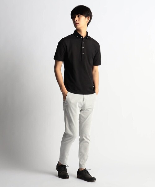 HIDEAWAYS NICOLE（ハイダウェイニコル）の「カノコボタンダウンポロシャツ（ポロシャツ・メンズ・オフホワイト/ブラック/ライトピンク/ネイビー・LARGE/X-LARGE/XX-LARGE/MEDIUM）」の7枚目の写真