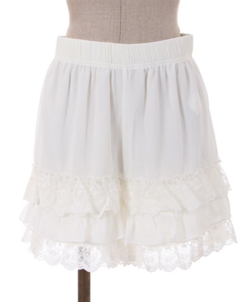 axes femme POETIQUE（アクシーズファムポエティック）の「レースフリルミニペチパンツ（その他アンダーウェア/インナー・レディース・ブルーグレー/キナリ/ブラック・MEDIUM）」の5枚目の写真