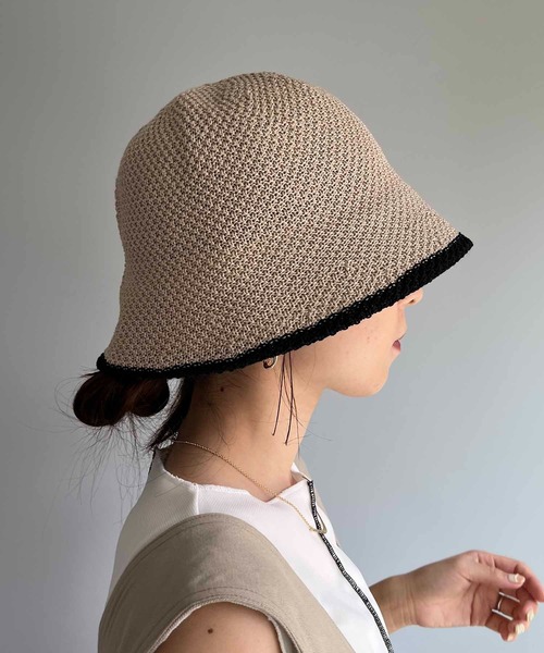 AMERI vintage ハット ベージュ 夏　レディース and it_ ハット レディース 春夏 帽子 麦わら帽子 折りたたみ