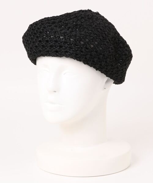 RAY CASSIN（レイカズン）の「ＲＢＮ　クロシェベレー帽（ハンチング/ベレー帽・レディース・ベージュ/ブラック・FREE）」の2枚目の写真