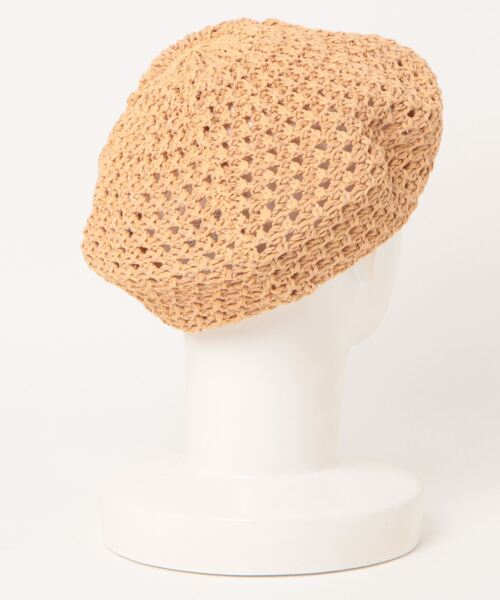 RAY CASSIN（レイカズン）の「ＲＢＮ　クロシェベレー帽（ハンチング/ベレー帽・レディース・ベージュ/ブラック・FREE）」の3枚目の写真