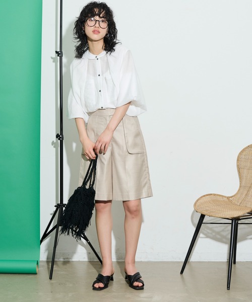 THE YOn(ザヨン)の「【長袖orノースリorボレロ】3wayスイッチスリーブシャツブラウス(シャツ/ブラウス・レディース・ピンク/グリーン/オフホワイト・FREE)」の7枚目の写真