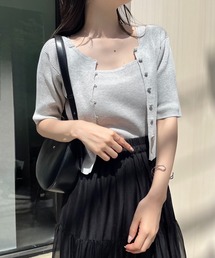 one after another NICE CLAUP | カップ付きビスチェセット/前後2wayカーディガン(アンサンブル)