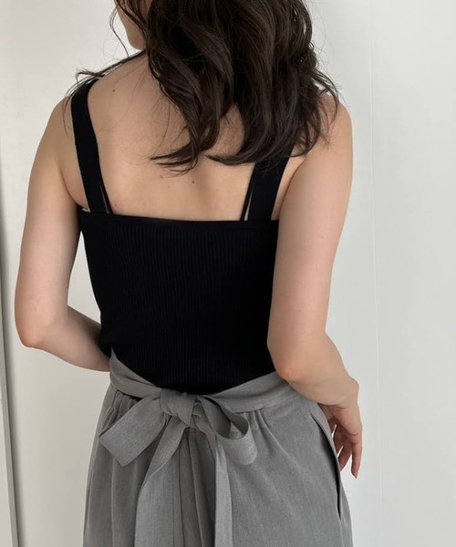 one after another NICE CLAUP（ワンアフターアナザーナイスクラップ）の「カップ付きビスチェセット/前後2wayカーディガン（アンサンブル・レディース・杢グレー/オフホワイト/ブラック/ピンク・FREE）」の17枚目の写真