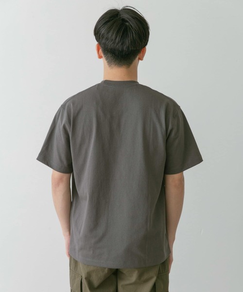 DANTON（ダントン）の「DANTON　POCKET T-SHIRTS（Tシャツ/カットソー・メンズ・ベージュ/チャコールグレー/パープル/ホワイト/ピンク・MEDIUM/X-LARGE/LARGE）」の8枚目の写真