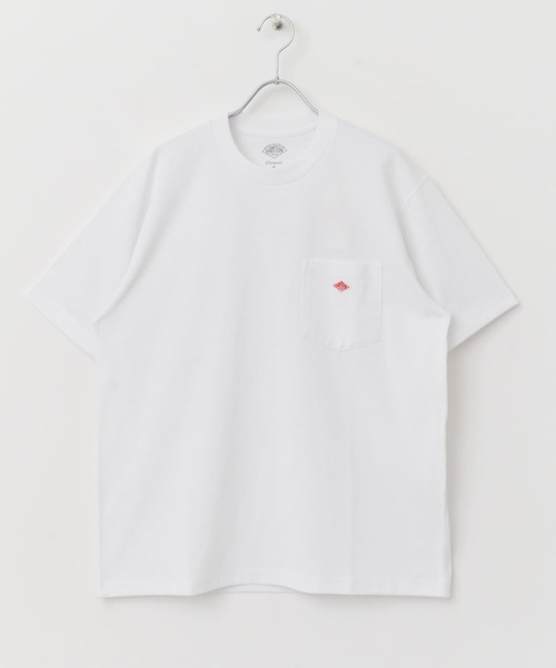 DANTON（ダントン）の「DANTON　POCKET T-SHIRTS（Tシャツ/カットソー・メンズ・ベージュ/チャコールグレー/パープル/ホワイト/ピンク・MEDIUM/X-LARGE/LARGE）」の9枚目の写真