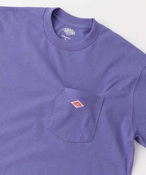 DANTON（ダントン）の「DANTON　POCKET T-SHIRTS（Tシャツ/カットソー・メンズ・ベージュ/チャコールグレー/パープル/ホワイト/ピンク・MEDIUM/X-LARGE/LARGE）」の14枚目の写真