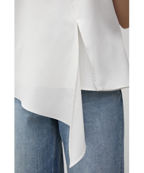 AZUL by moussy（アズールバイマウジー）の「2WAY SIDE TIE BLOUSE/2WAYサイドタイブラウス（Tシャツ/カットソー・レディース・ブラック/オフホワイト/ライトグリーン・SMALL/MEDIUM）」の12枚目の写真