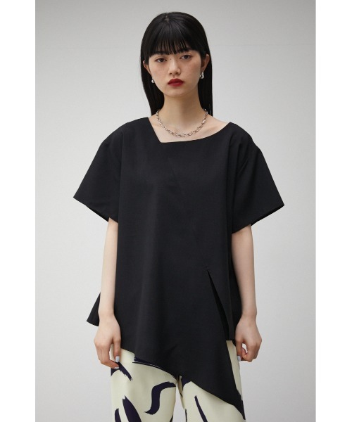 AZUL by moussy（アズールバイマウジー）の「2WAY SIDE TIE BLOUSE/2WAYサイドタイブラウス（Tシャツ/カットソー・レディース・ブラック/オフホワイト/ライトグリーン・SMALL/MEDIUM）」の17枚目の写真