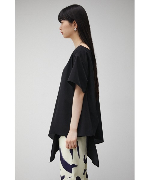 AZUL by moussy（アズールバイマウジー）の「2WAY SIDE TIE BLOUSE/2WAYサイドタイブラウス（Tシャツ/カットソー・レディース・ブラック/オフホワイト/ライトグリーン・SMALL/MEDIUM）」の18枚目の写真