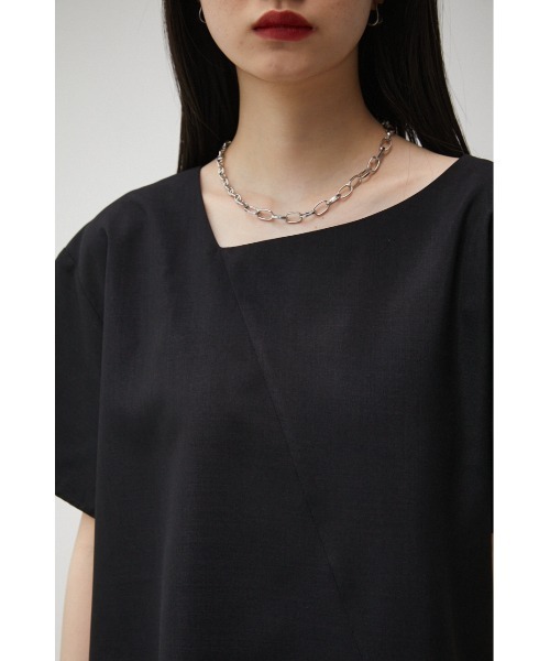 AZUL by moussy（アズールバイマウジー）の「2WAY SIDE TIE BLOUSE/2WAYサイドタイブラウス（Tシャツ/カットソー・レディース・ブラック/オフホワイト/ライトグリーン・SMALL/MEDIUM）」の20枚目の写真