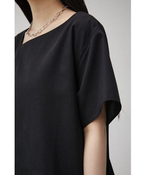 AZUL by moussy（アズールバイマウジー）の「2WAY SIDE TIE BLOUSE/2WAYサイドタイブラウス（Tシャツ/カットソー・レディース・ブラック/オフホワイト/ライトグリーン・SMALL/MEDIUM）」の21枚目の写真