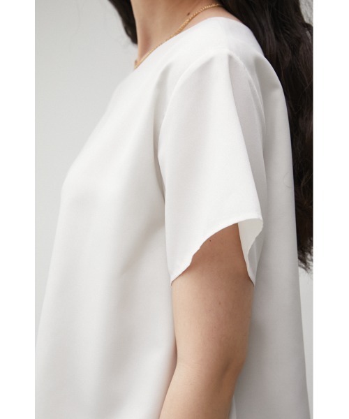 AZUL by moussy（アズールバイマウジー）の「2WAY SIDE TIE BLOUSE/2WAYサイドタイブラウス（Tシャツ/カットソー・レディース・ブラック/オフホワイト/ライトグリーン・SMALL/MEDIUM）」の11枚目の写真