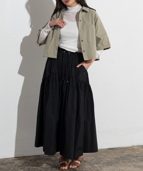 EUCLAID(エウクレイド)の「シアーメッシュサムホールハイネックカットソー(Tシャツ/カットソー・レディース・グリーン/オフホワイト/ブラック・38)」の11枚目の写真