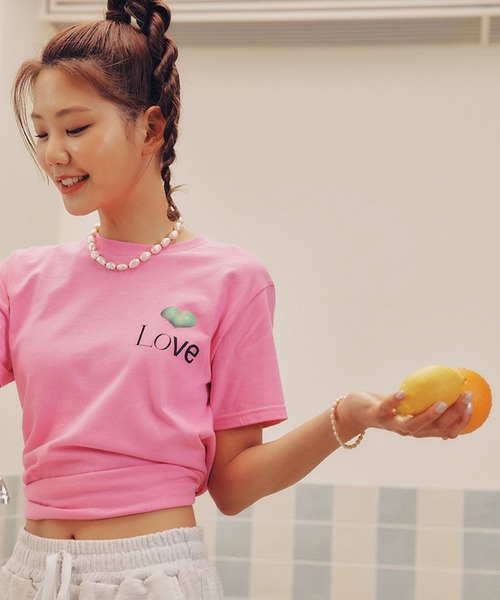 tシャツ Ma Journee(マゾネ)/HEART LOVE T SHIRTS/ハートラブTシャツ レディース Ma Journee(マゾネ)/HEART LOVE T SHIRTS/ハートラブTシャツ（T