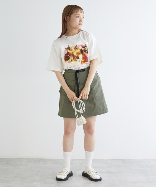 w closet（ダブルクローゼット）の「ネコプリントTシャツ（Tシャツ/カットソー・レディース・ホワイト系その他/ホワイト系その他2/ホワイト系その他3/ホワイト系その他4・FREE）」の16枚目の写真