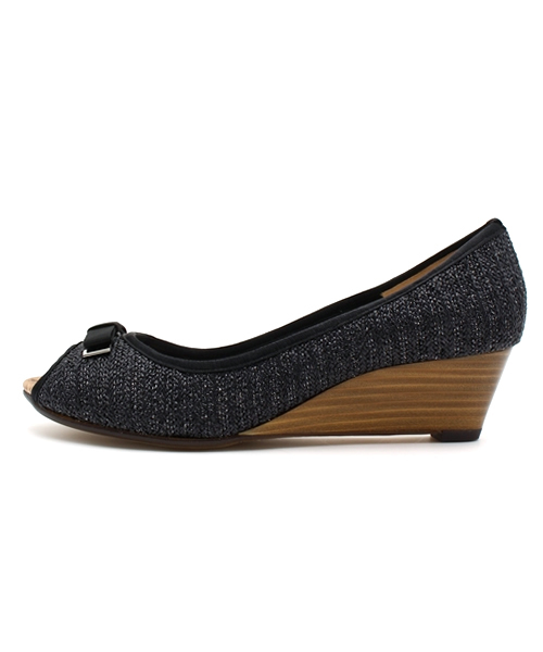 LE TALON(ルタロン)の「4.5CMラメラフィアオープントゥウエッジ(パンプス・レディース・ブラック/アイボリー/ベージュ/オレンジ・38/36.5/35.5/36/37/37.5/35)」の12枚目の写真