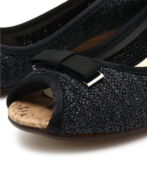 LE TALON(ルタロン)の「4.5CMラメラフィアオープントゥウエッジ(パンプス・レディース・ブラック/アイボリー/ベージュ/オレンジ・38/36.5/35.5/36/37/37.5/35)」の8枚目の写真